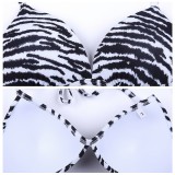 Sexy Printed Beach Brazilian Bikini Hard Cup Breast Swimsuit