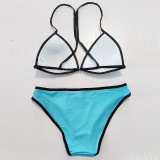 2024 Transparent Beach Bath Tanning Beachwear Lace-Up Bikini Swimsuit Women