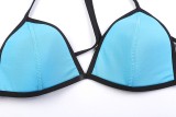 2024 Transparent Beach Bath Tanning Beachwear Lace-Up Bikini Swimsuit Women