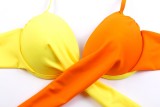 Women's Split Swimsuit Colorful Halter Tie Side Bikini Swimsuit