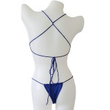 2024 Bikini Long Cross Halter Swimwear Brazilian Bathing Swimsuit