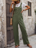 Women's Overalls Sleeveless Adjustable Straps Jumpsuits with Pockets