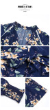 1pc Floral Print Lantern Sleeve Ruffle Hem Belted Dress