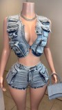 (PreOrder On 18th Available)Multi-pocket Vest Casual Stretch Summer Set
