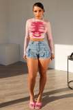 Summer Multiple Pocket Women Denim Shorts