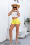 Casual High Waisted Ripped Washed Retro Denim shorts