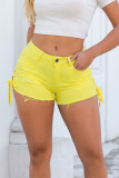 Casual High Waisted Ripped Washed Retro Denim shorts