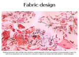 Casual Half Sleeve Flower Print Elegant V-neck -Line Knee-Length High Waist Dress