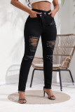 Skinny Ripped Trousers Sexy High Waist Jeans for Women