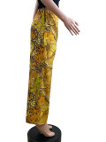 Spring Women's Casual Yellow Comfort Straight Pants