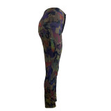 Spring Sexy Women's Clothing Tight Fitting Camo Trendy Pants