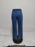 Street Trendy Cotton Denim Loose Straight Jeans