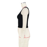 Solid Color Sports Versatile Double Layer Vest Tops
