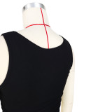 Solid Color Sports Versatile Double Layer Vest Tops