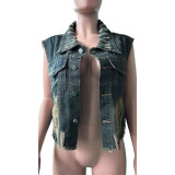 ​Women's Denim Cropped Vest