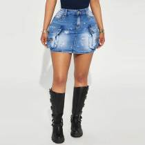 Sexy Slim Denim Bodycon Mini Skirt