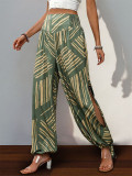 Bohemian Printed Split Hem Pant