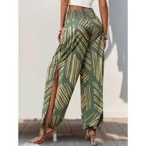 Bohemian Printed Split Hem Pant