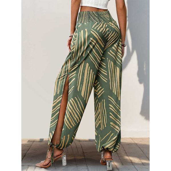 Bohemian Printed Split Hem Pant
