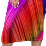 Casual Digital Printing Sleeveless Midi Dresses