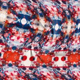 Casual Digital Printing O Neck Short Set