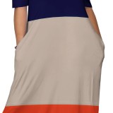 Casual Digital Printing Short Sleeve Off Shoulder Maxi Dresses