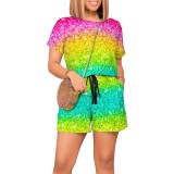 Casual Digital Printing Short Set