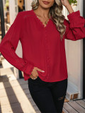 Women's Casual Shirt Business Blouse Long Sleeve Shirts