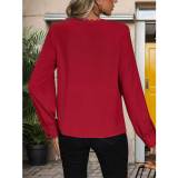 Women's Casual Shirt Business Blouse Long Sleeve Shirts
