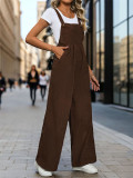 Women's Loose Fit Fashion Overalls Wide Leg Baggy Bib Overalls Jumpsuit