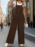 Women's Loose Fit Fashion Overalls Wide Leg Baggy Bib Overalls Jumpsuit