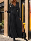 Lace Patchwork High Split Maxi Dress