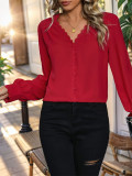Women's Casual Shirt Business Blouse Long Sleeve Shirts