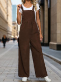 Women's Loose Fit Fashion Overalls Wide Leg Baggy Bib Overalls Jumpsuit