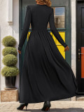 Lace Patchwork High Split Maxi Dress