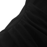 Solid High Neck stitching Long Sleeves One Piece Rompers