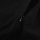 Solid High Neck stitching Long Sleeves One Piece Rompers