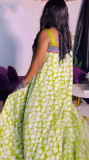 Casua Graphic Print Square Neck Sleeveless Irregular Hem Maxi Dress