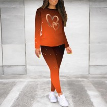 Custom 1 Piece Casual Printed Long Sleeve Pant Set