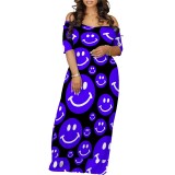 Casual Printed Off Shoulder Long Dresses
