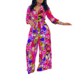African Pants Set Women 2 Piece Sets Matching Sets Printed Top and Pants