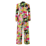 African Pants Set Women 2 Piece Sets Matching Sets Printed Top and Pants