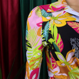 African Pants Set Women 2 Piece Sets Matching Sets Printed Top and Pants