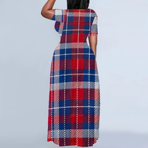 1 Piece Custom Plus Size Casual Print Long Sleeve Maxi Dresses