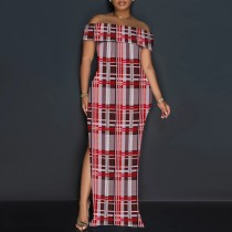 Sexy Print Off Shoulder Maxi Dresses