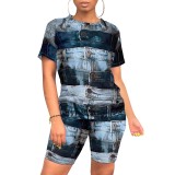 1 Piece Custom Casual Printed 2 Piece Short Set