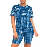 1 Piece Custom Casual Printed 2 Piece Short Set