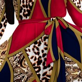 1 Piece Custom Fashion Printed Long Sleeve Maxi Dress
