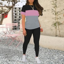 1 Piece Custom Casual Print Short Sleeve Pant Set