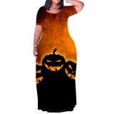 1 Piece Custom Casual Print Easter Halloween Maxi Dresses